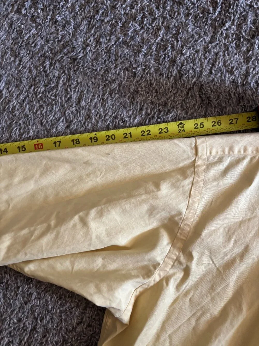 Ralph Lauren Classic Fit Mens L Butter Yellow Woven Cotton Button-Down
